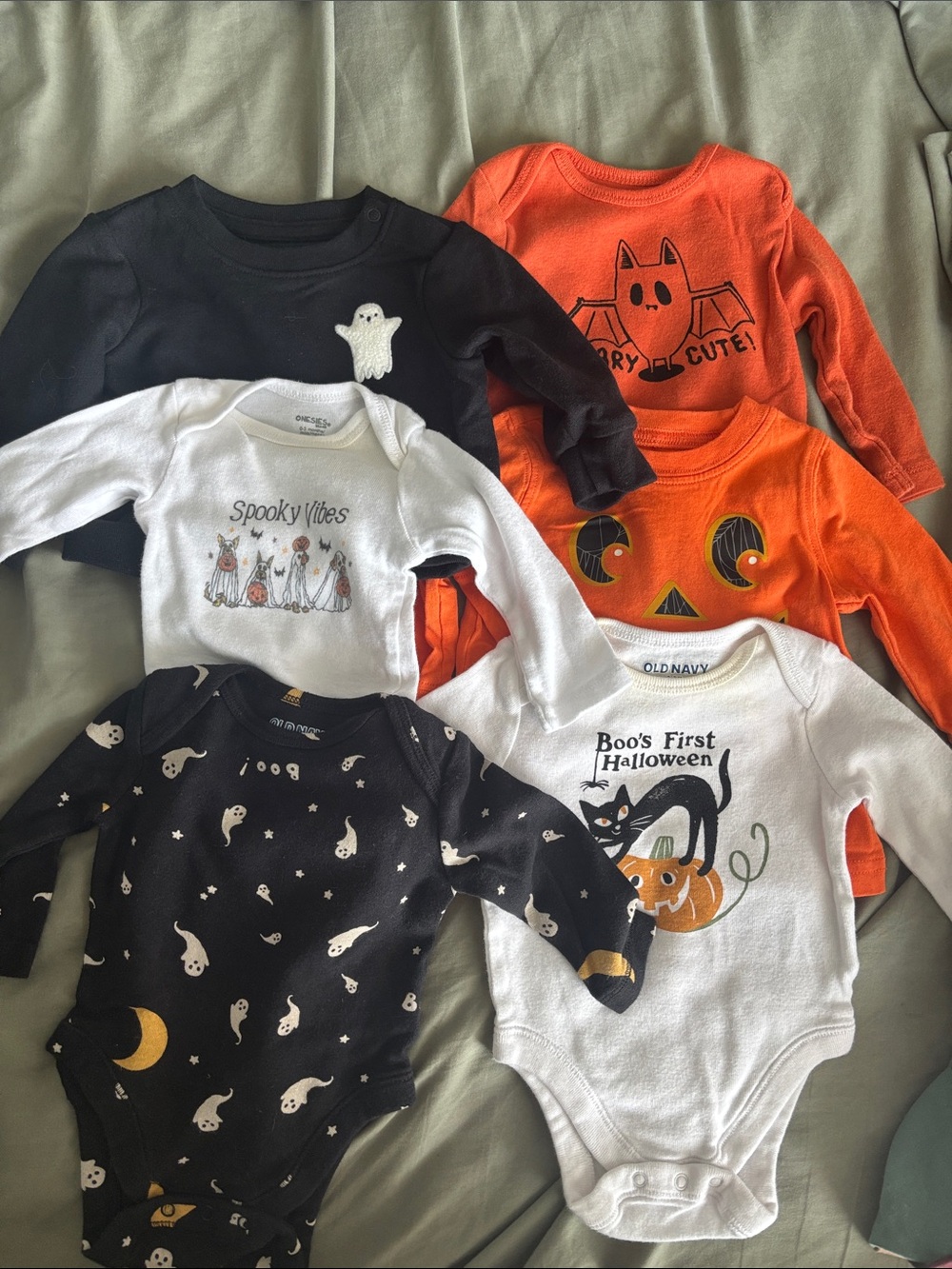 6 Halloween onesies